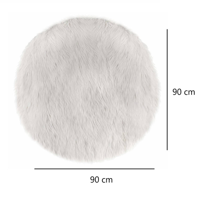 Kerek gyerek szőnyeg FUR, Ø 90 cm