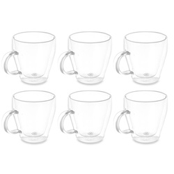 6 darabos, dupla falú és aljú bögre készlet, 270 ml