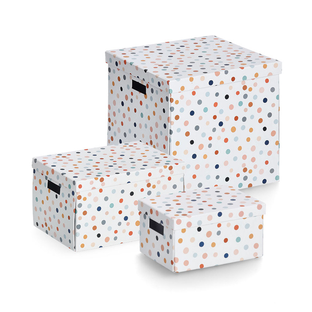DOTS fedeles kartondoboz, 33,5 x 33 x 32 cm