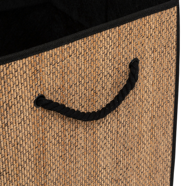 Textil tárolóedény STEMY-hez, fogantyúval, 31 x 31 x 31 cm, fekete