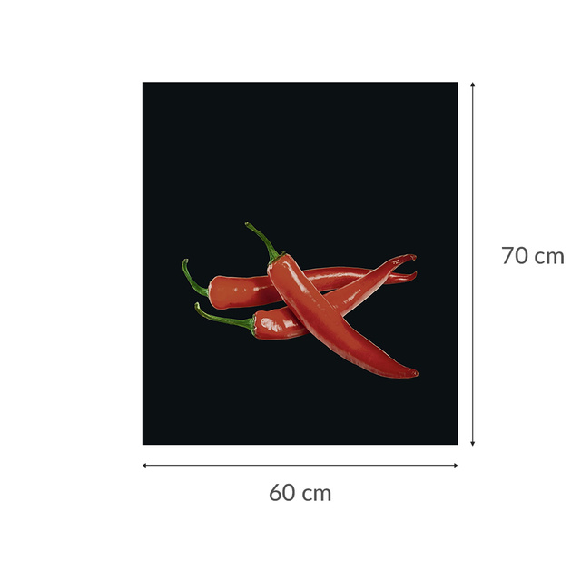 Üveg főzőlap HOT PEPERONI, 60 x 70 cm, WENKO, hot peperoni