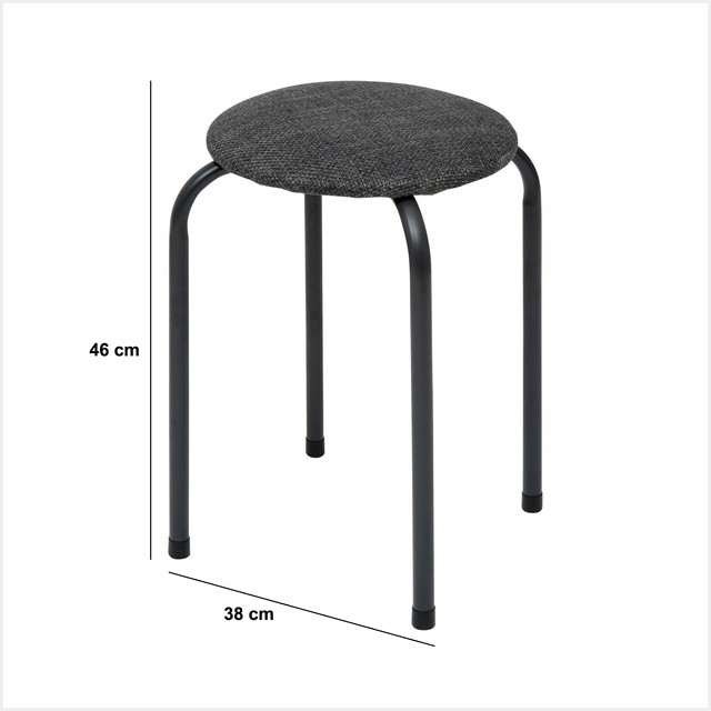 Puha üléssel ellátott zsámoly, 46 cm