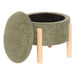 ELKI rekesszel ellátott puff, Ø 45,5 × 37 cm, khaki