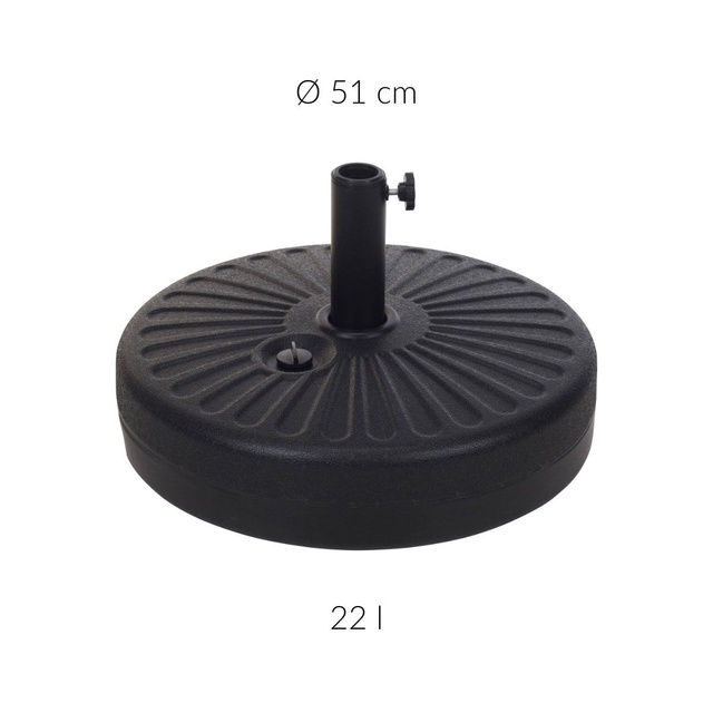 Kerti napernyő állvány, Ø 51 cm, 22 L