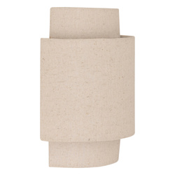 NAHEL falilámpa textil búrával, len színben, magassága 27 cm
