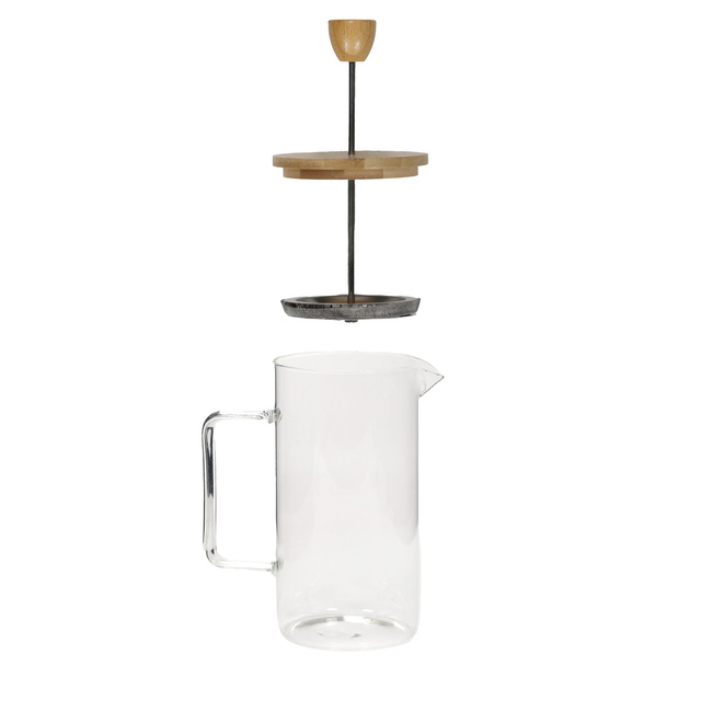 Üveg teáskanna, bambusz fedél, 600 ml
