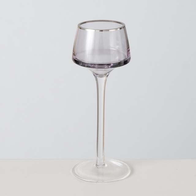 SMOLA üveg gyertyatartók, 2 db, 20-23 cm