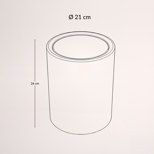 Fürdőszobai szemetes RUND, 6 l, fekete