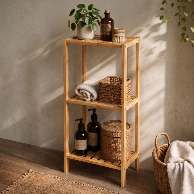 Bambusz polc, 35 x 20 x 84 cm