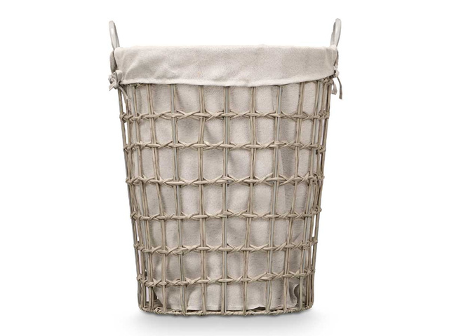 Szennyes kosár szövet betéttel és fogantyúkkal, 58 cm