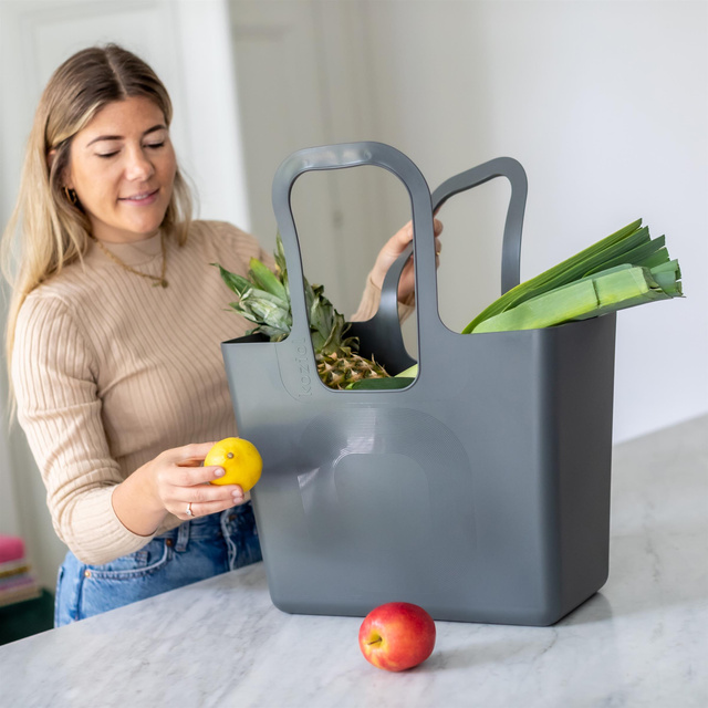 Többfunkciós bevásárlótáska, strandtáska TASCHE XL, KOZIOL, természetes hamuszürke