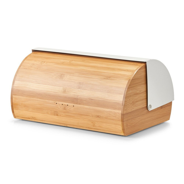 Bambusz kenyértartó 39 cm, bézs / fehér