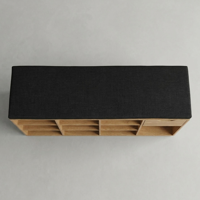 KADO cipőtartó ülőkével, 104 x 50 x 30 cm, barna