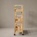 Bambusz polc kerekeken, 45,3 x 22 x 80 cm
