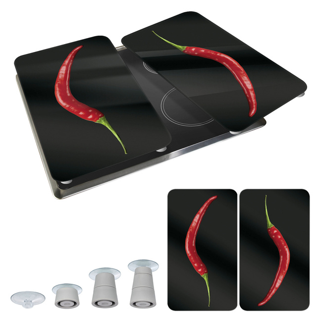 Védőlapok a tűzhelyhez, HOT CHILI – 2 darab, WENKO, csípős paprika