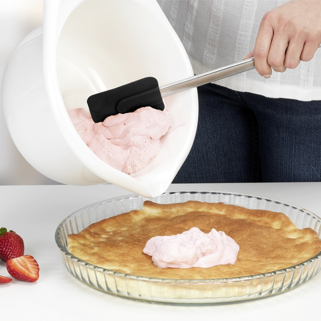Szilícium kanál és spatula, rozsdamentes acél fogantyúk, Maximex