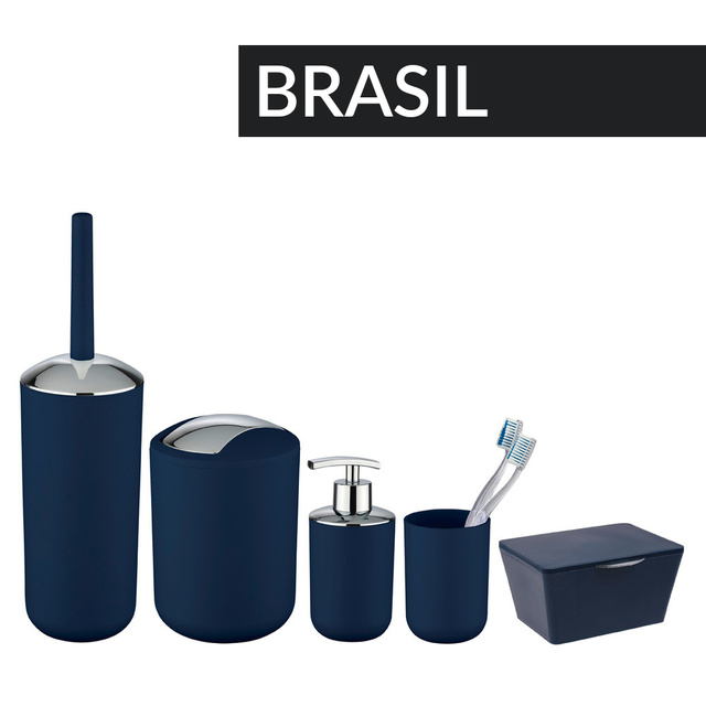 BRASIL szemetes, 6,5 l, WENKO, kék / sötétkék