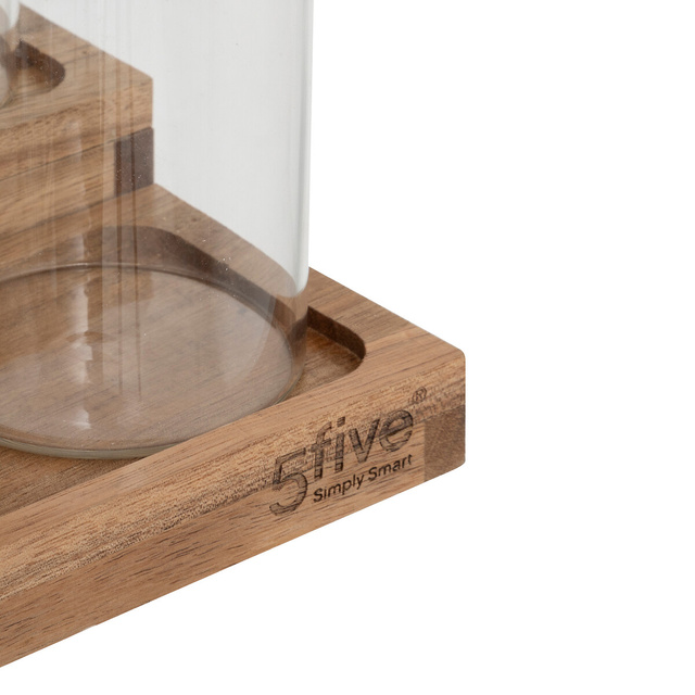 Fűszertartók fából készült HARMONY polcon, 9 x 180 ml