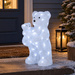 LED világító medve, akril kültéri dekoráció, 56 LED, magasság 44 cm