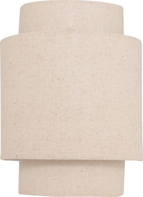 NAHEL falilámpa textil búrával, len színben, magassága 27 cm