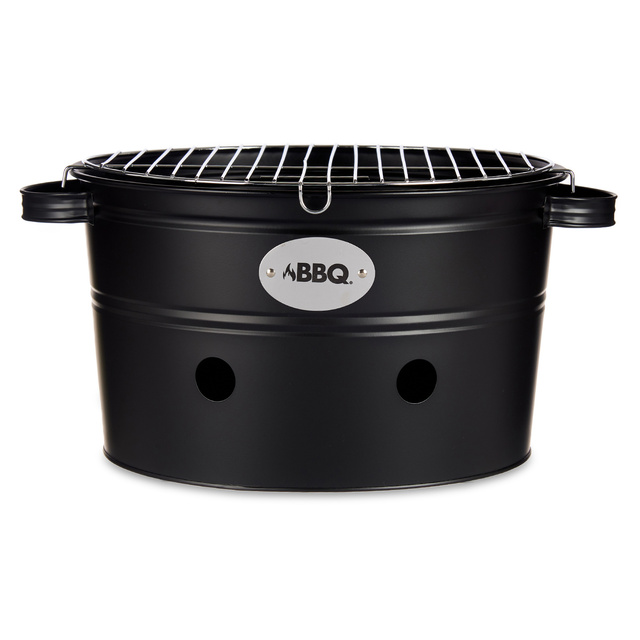 BBQ grill lábakkal és fogantyúkkal, 42 x 35 x 21 cm