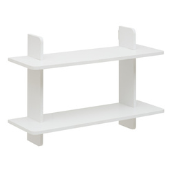 FIXY 2-szintes falipolc, 60 x 19 x 40 cm, fehér