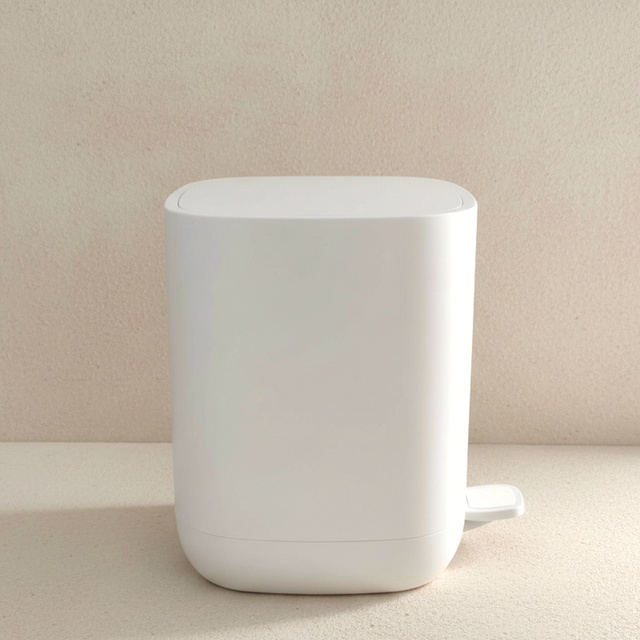 INVI pedálos fürdőszobai szemetes, 7 l, fehér