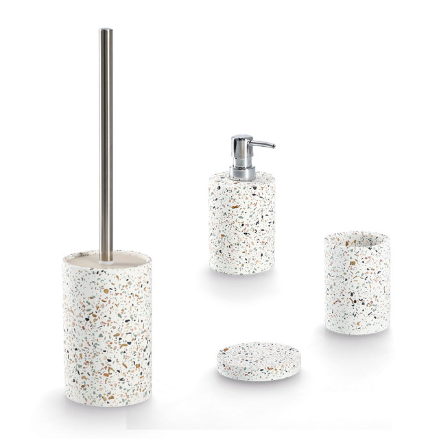 WC kefe cement tartóval TERRAZZO, Ø 10,3 cm