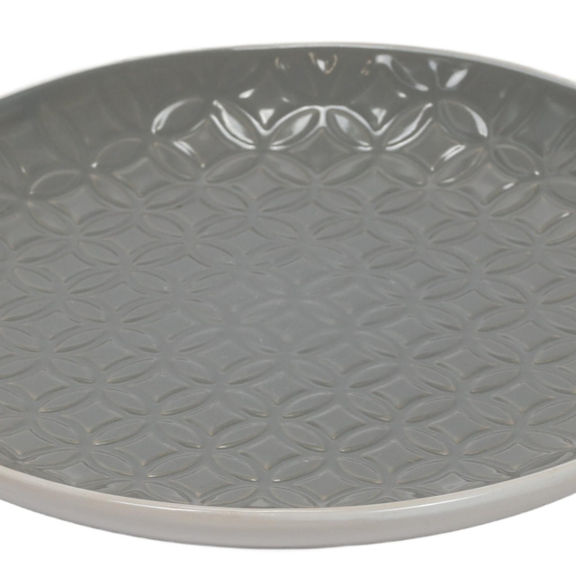 Desszerttányér kerámiából, Ø 21 cm, szürke