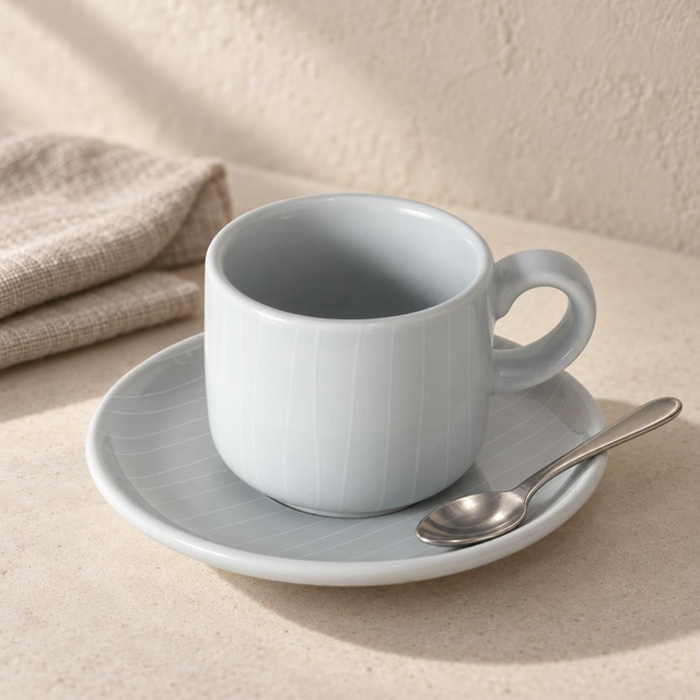 BERGEN csésze alátéttel, magassága 5,5 cm