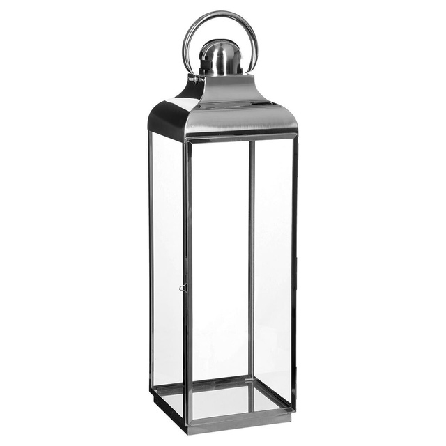Üvegből készült dekoratív lámpás INOX, 3 darabos készlet