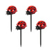 Napelemes kerti lámpák, LED katica, 14 cm, 4 db