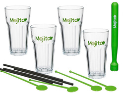 MOJITO poharak, 13 darabos készlet, mojito ital, poharak hideg italokhoz